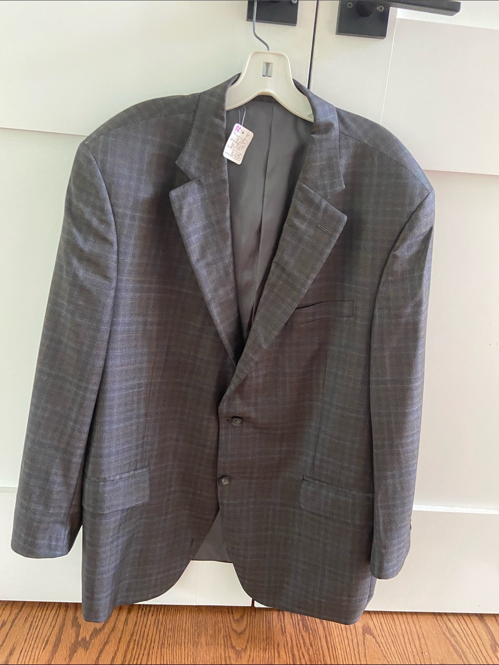 Men's Gray Plaid Blazer - Classic Two-Button Sport Coat Peter millar